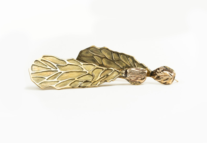 Large Maple Seeds Layered Earrings
