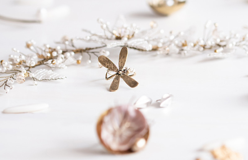 Fairy Butterfly With Pearls Ring