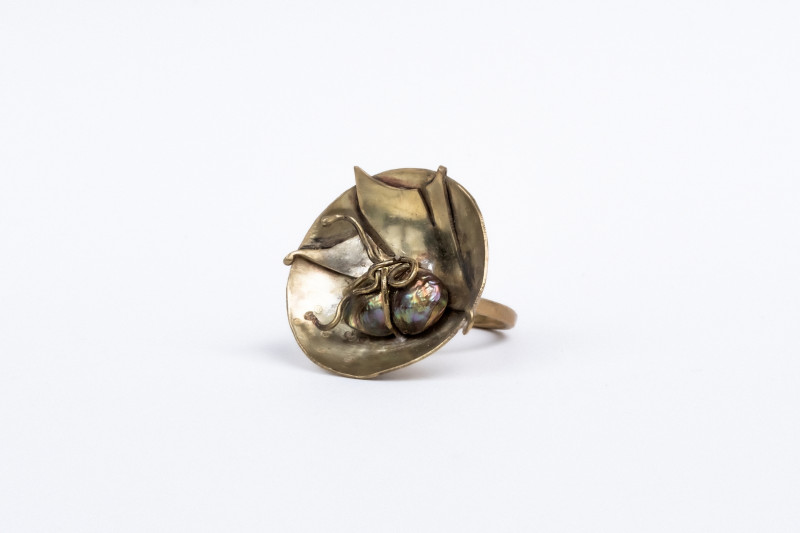 Adorned with Pearls Cup Ring
