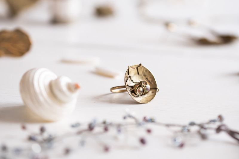 Adorned with Pearls Cup Ring
