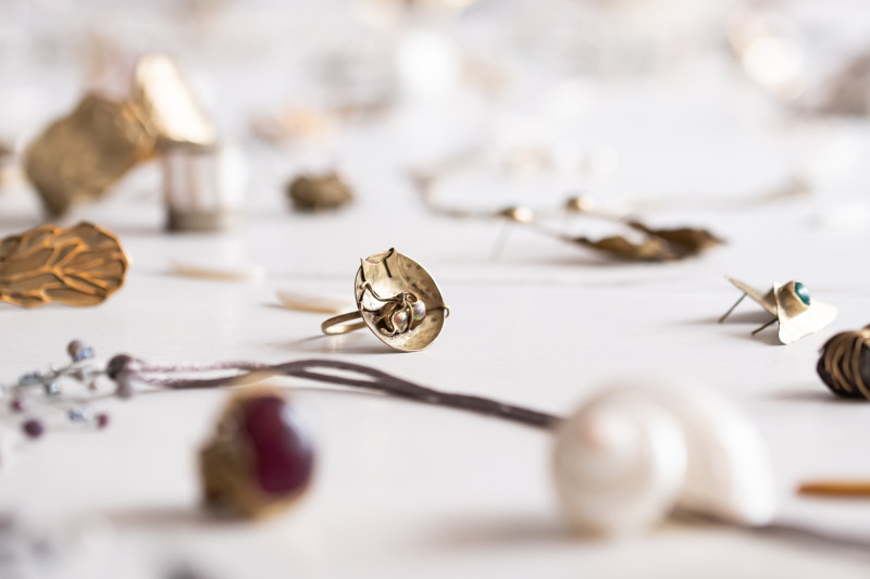 Adorned with Pearls Cup Ring