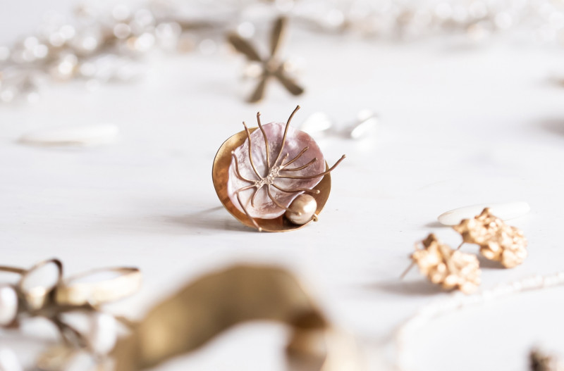 Pink Anemony Ring