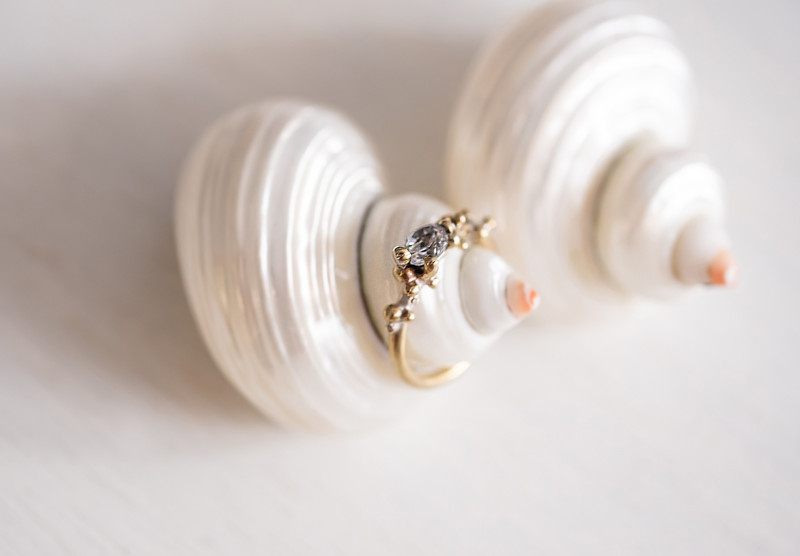 Solitaire Granulated Engagement Ring