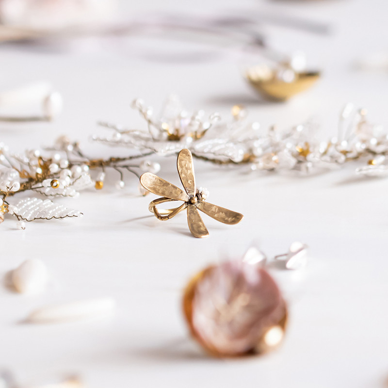 Fairy Butterfly With Pearls Ring
