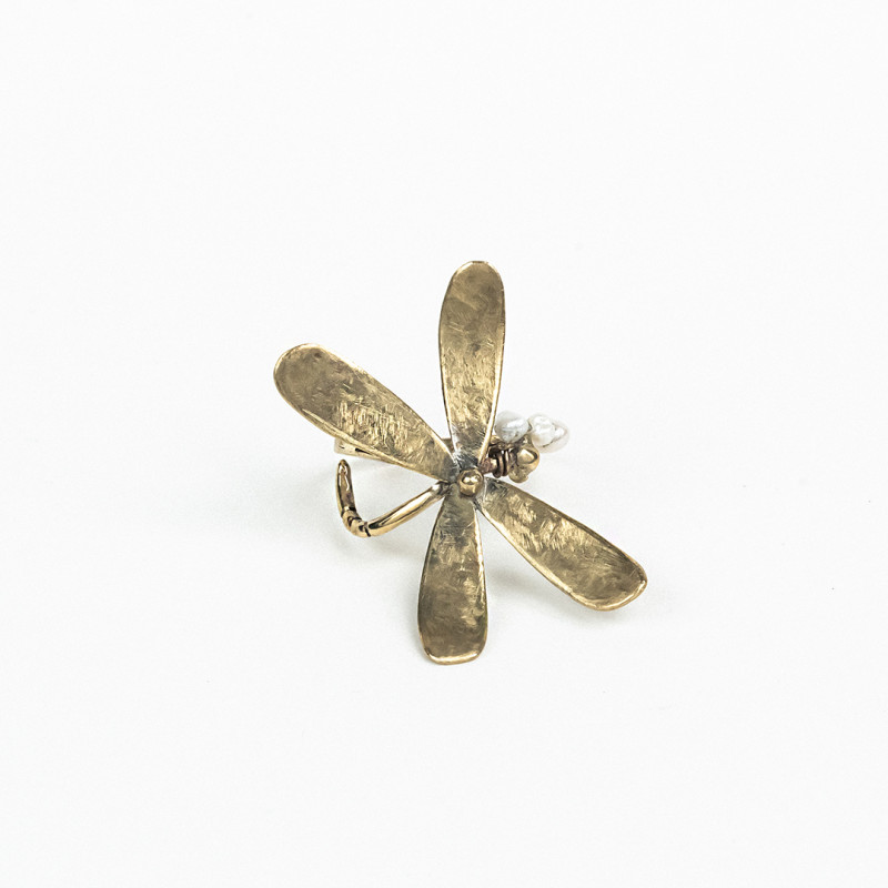 Fairy Butterfly With Pearls Ring