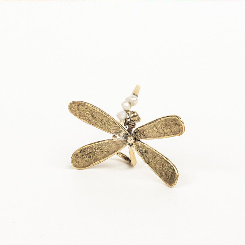 Fairy Butterfly With Pearls Ring