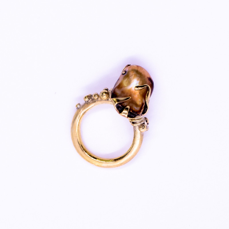 Wild Pearl Granulated Golden Ring