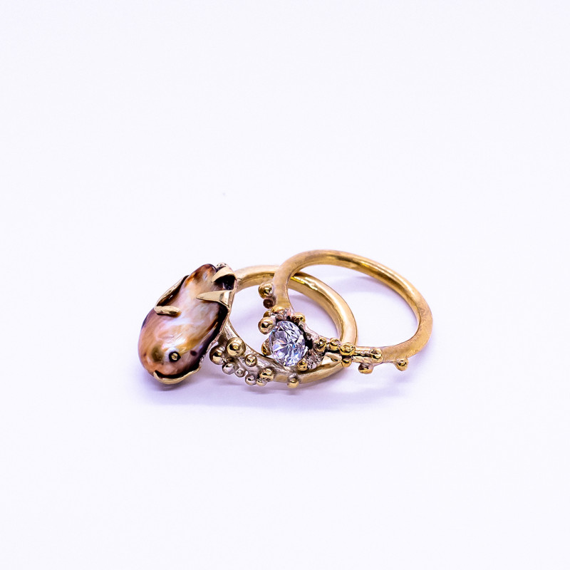 Wild Pearl Granulated Golden Ring