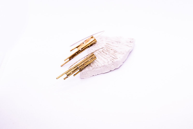 Tubular Granulated Earrings