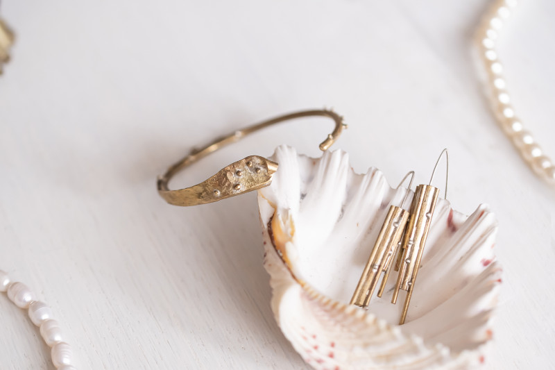 Tubular Granulated Earrings