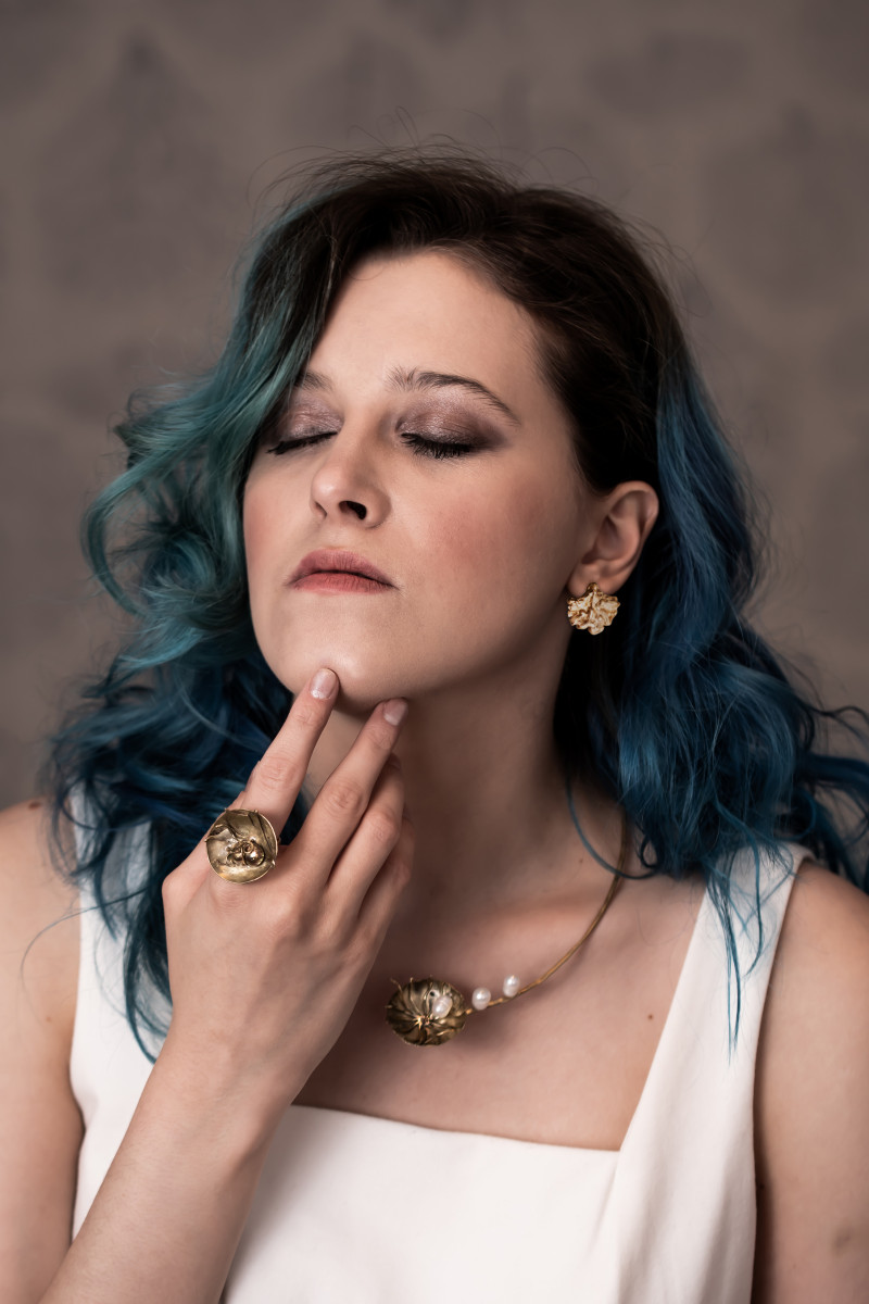 Sculptural Gold Leaf Earrings