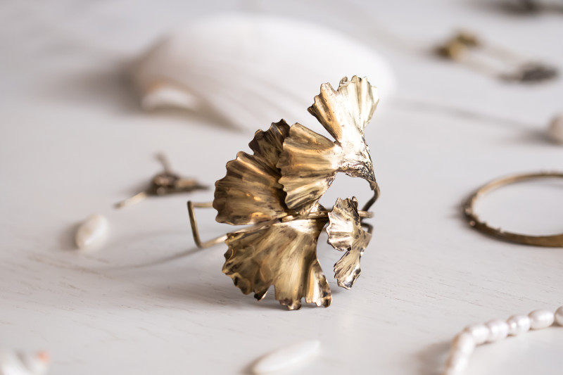 The Gingko Sculptural Bracelet