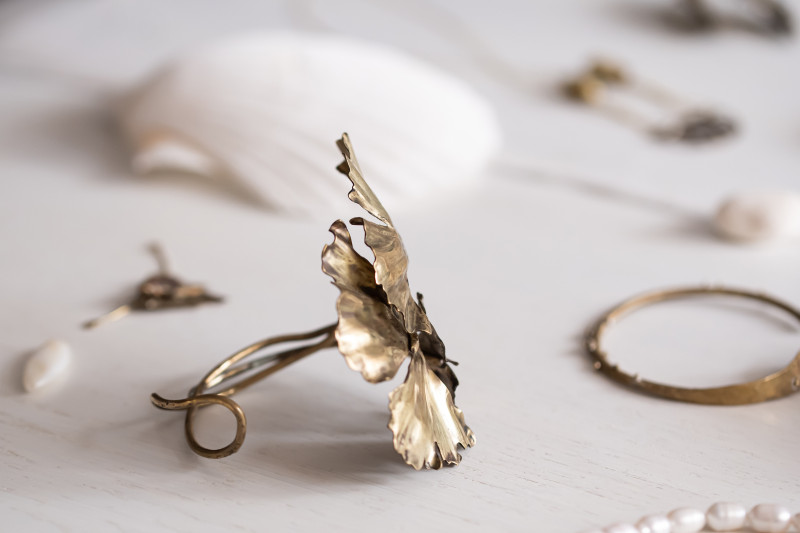 The Gingko Sculptural Bracelet