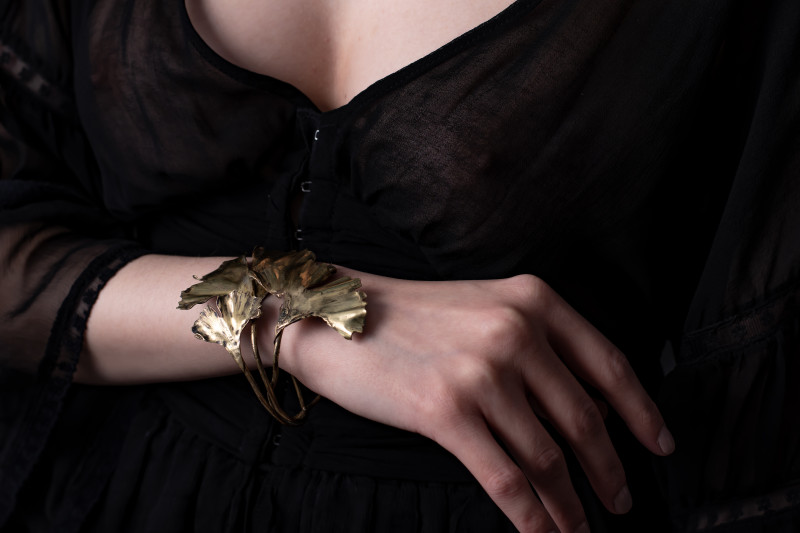 The Gingko Sculptural Bracelet