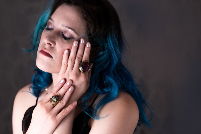 Intense Pink Agate Ring